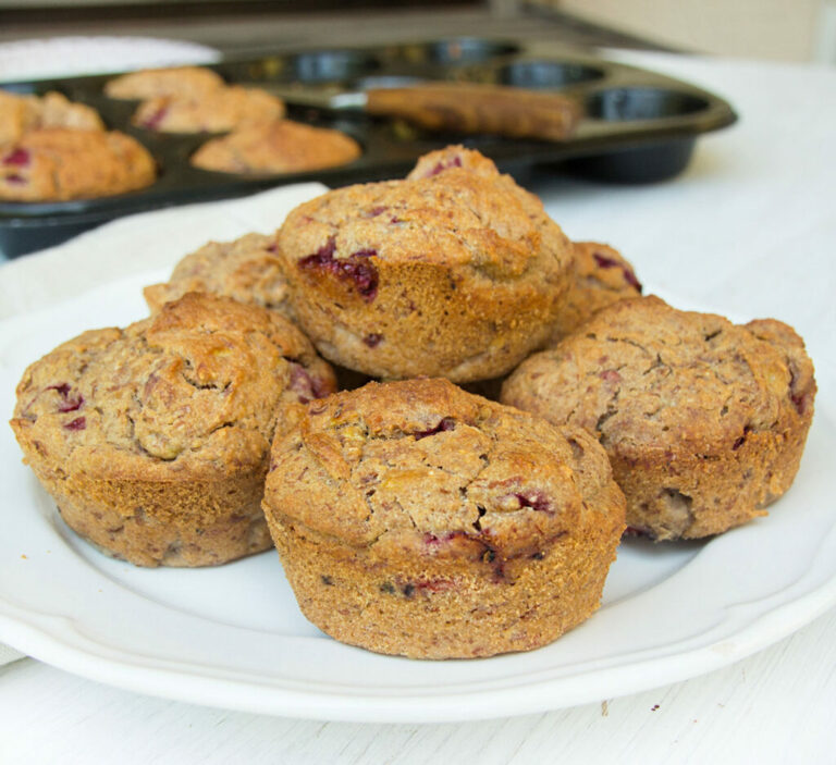 Himbeer–Bananen-Muffins vegan-glutenfrei - Tasty Katy